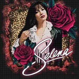 Selena Rose Bleach Dye Handmade Handmade Graphic Tee